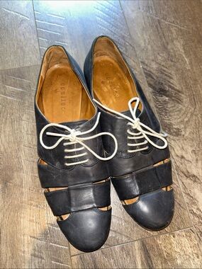 COCLICO BLUE LEATHER SHOES SIZE 39